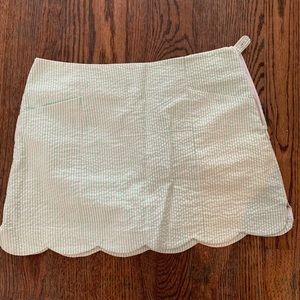 LILY PULITZER green sear sucker skirt